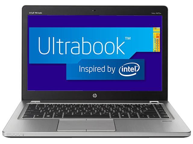 HP Ultrabook EliteBook Folio Intel Core i5-3437U 4GB Memory 180 GB SSD Intel HD Graphics 4000 14.0" Windows 7 Professional 64-bit 9470m