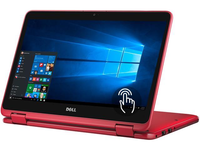 DELL Inspiron 11 3000 i3168-3270RED Intel Pentium N3710 (1.60 GHz) 4 GB Memory 500 GB HDD 11.6" Touchscreen 1366 x 768 2-in-1 Laptop Windows 10 Home 64-Bit (Red)
