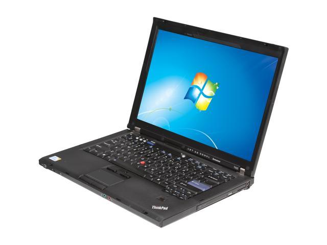 Lenovo Laptop 2.26GHz 2GB Memory 100GB HDD 14.0" Windows 7 Home Premium T400