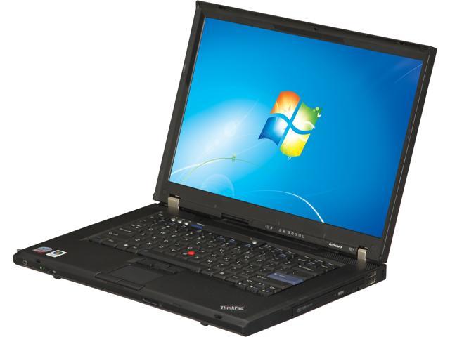 ThinkPad Notebook w/ Dock T Series 2.00GHz 2GB Memory 80GB HDD VGA: Yes 14.1" Windows 7 Professional T61