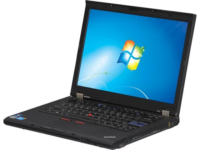 ThinkPad Laptop T Series Intel Core i5-520M 4GB Memory 320GB HDD Intel HD Graphics 14.0" Windows 7 Professional 64-Bit T410