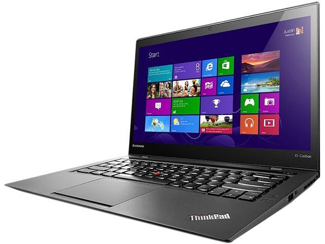 ThinkPad X1 Carbon 20A70037US Ultrabook Intel Core i7 4600U (2.10GHz) 8GB Memory 256GB SSD Intel HD Graphics 4400 Shared memory 14" Touchscreen Windows 8.1 Pro 64-Bit