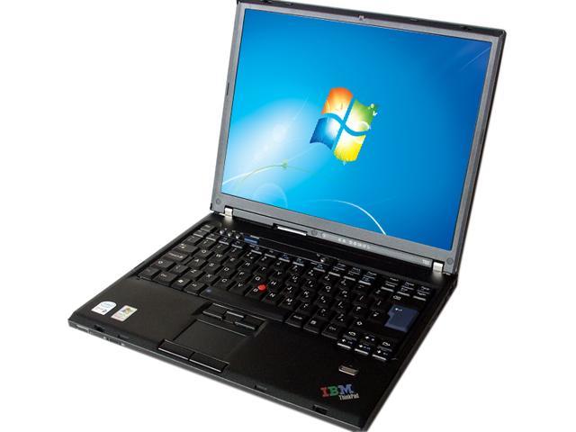 ThinkPad Laptop 1.80GHz 2GB Memory 80GB HDD ATI Mobility Radeon X1400 14.1" Windows 7 Home Premium 32-Bit T60