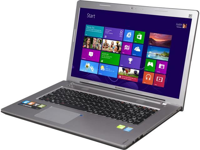 Lenovo Z710 17.3" Notebook with Intel Core i7-4700MQ 2.4Ghz (3.4Ghz Turbo), 8GB DDR3 RAM, 1TB HDD, GeForce GT745M, JBL Speakers with Dolby Home Theater 2, DVDRW, HDMI Out, Bluetooth 4.0, Windows 8.1