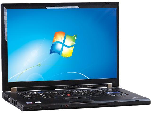 Lenovo Laptop T500 Intel Core 2 Duo 2.40 GHz 4 GB Memory 128 GB SSD 15.4" Windows 10 Pro 64-Bit
