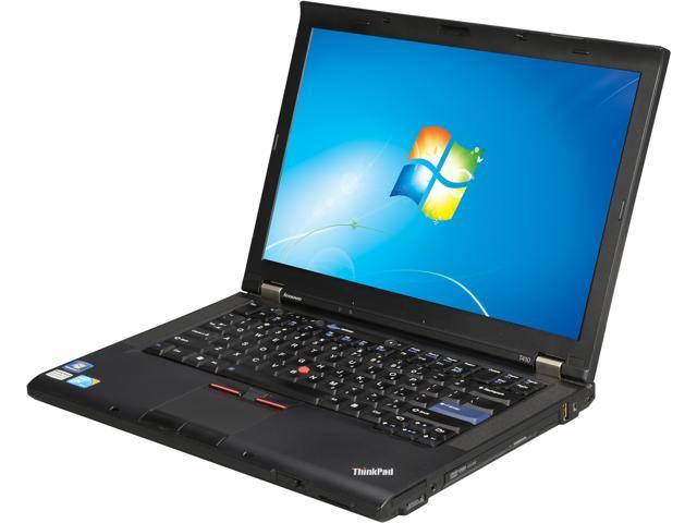 Lenovo Laptop 2.40GHz 4GB Memory 500GB HDD Intel HD Graphics 14.1" Windows 7 Professional 64-Bit T410