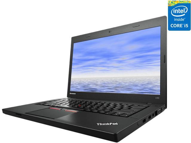ThinkPad Laptop L Series Intel Core i5-4300U 8GB Memory 256 GB SSD Intel HD Graphics 4400 14.0" Windows 7 Professional 64-Bit Upgradable to Windows 8.1 Pro L450 (20DT001DUS)