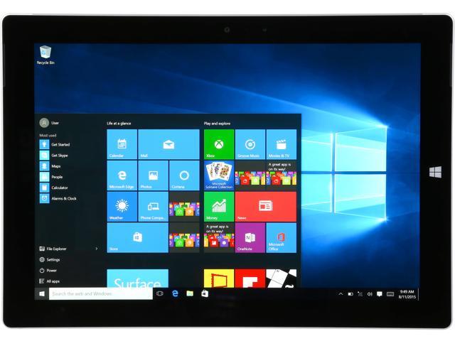Microsoft Surface 3 GK6-00008 Intel Atom x7-Z8700 (1.60 GHz) 2 GB Memory 64 GB SSD 10.8" Touchscreen 1920 x 1280 Tablet Windows 10 Home