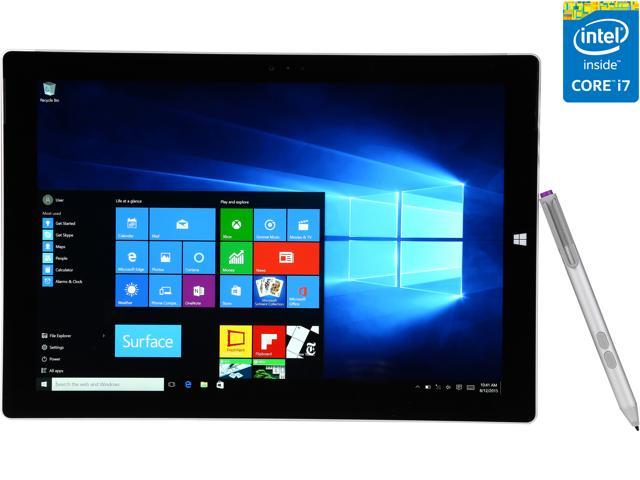 Microsoft Intel Core i7-4650U 8GB Memory 256 GB SSD Intel HD Graphics 4400 12.0" Touchscreen 2160 x 1440 Tablet PC Windows 10 Pro Surface Pro 3