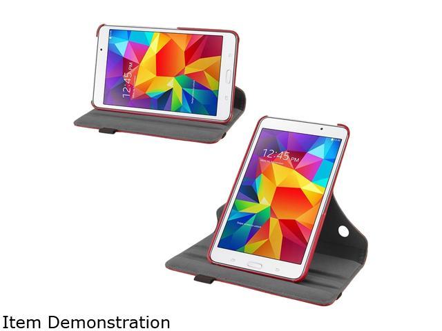 Insten 1901974 360 Rotating Swivel Folio Stand Leather Case for Samsung Galaxy Tab 4 7.0 T230, Red - OEM