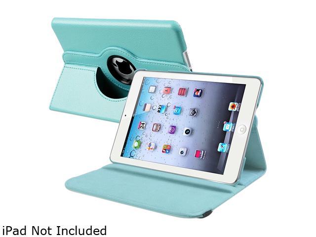 Insten 1901653 360 Rotating Swivel Folio Stand Leather Case for Apple iPad Mini 1/ Apple iPad Mini with Retina Display (iPad Mini 2)/ Apple iPad Mini 3, Light Blue - OEM