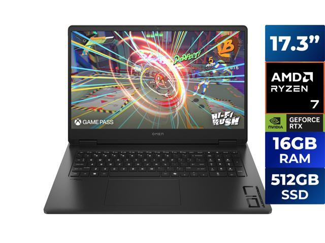 HP Omen 17.3" FHD 144Hz Gaming Laptop + HyperX Cloud III Bundle, AMD Ryzen 7 8845HS, NVIDIA GeForce RTX 4060, 16GB DDR5 5600, 512GB NVMe SSD, Windows 11 Home