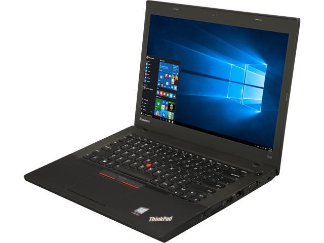 Lenovo ThinkPad T450 Laptop Intel Core i5 5th Gen 5300U (2.30 GHz) 8 GB Memory 500 GB HDD 14.0" Windows 10 Pro 64-bit Grade A