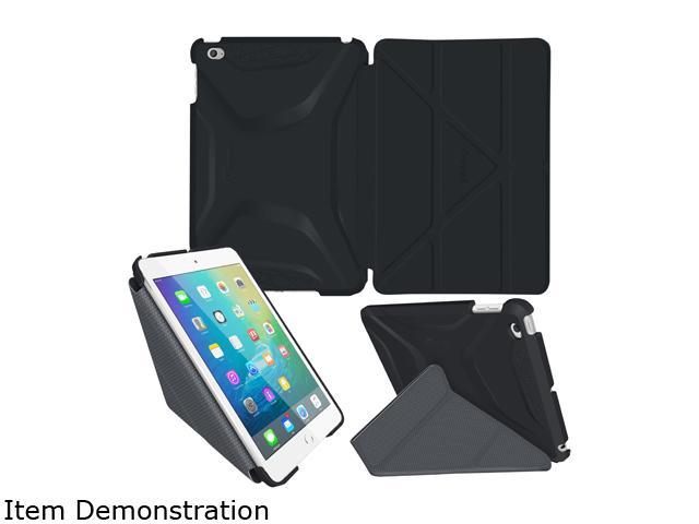 rooCASE Granite Black Origami 3D Slim Shell Folio Case Cover for iPad Mini 4 Model RC-APL-MINI4-OG-SS-GB/GM