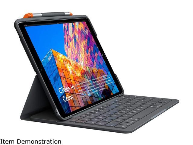 Logitech iPad Keyboard Case Slim Folio for iPad 7th Gen (2019), 8th Gen (2020) - Graphite (920-009473)