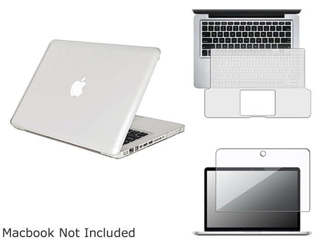 INSTEN Clear Snap-On Case + Clear Full Keyboard Skin + Clear Screen Protector Compatible With 13-Inch Macbook Pro