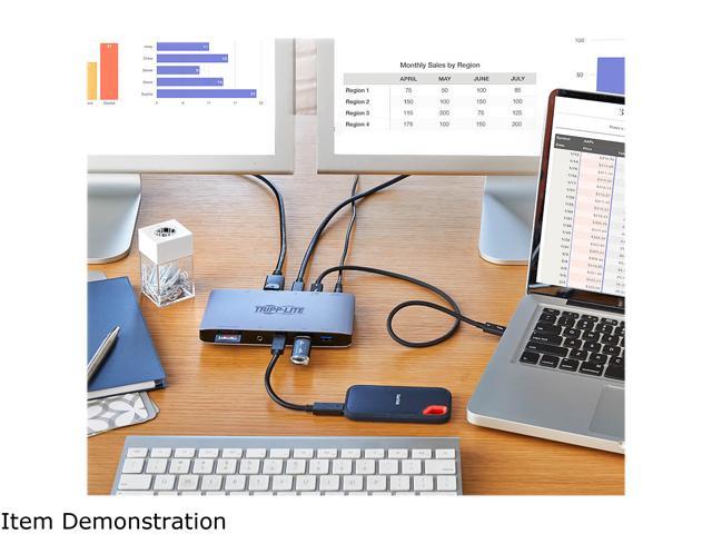 Tripp Lite Thunderbolt 3 Dock, Dual Display - 8K DisplayPort, USB 3.2 Gen  2, USB-A/C Hub, Memory Card, GbE, Black - - MTB3-DOCK-03 - Docking Stations  & Port Replicators 