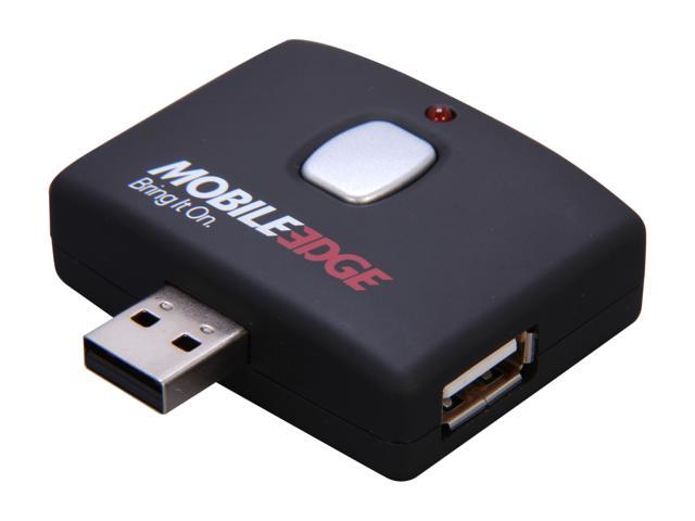 Mobile Edge - 4 Port USB Hub - Push Button Connector