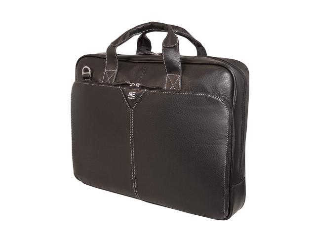 Mobile Edge Black Deluxe Leather Laptop Briefcase - 16