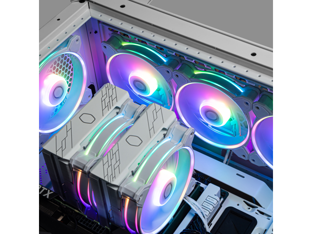 Cooler Master Masterfan Mf Halo White Pc Case Liquid Cooler Air