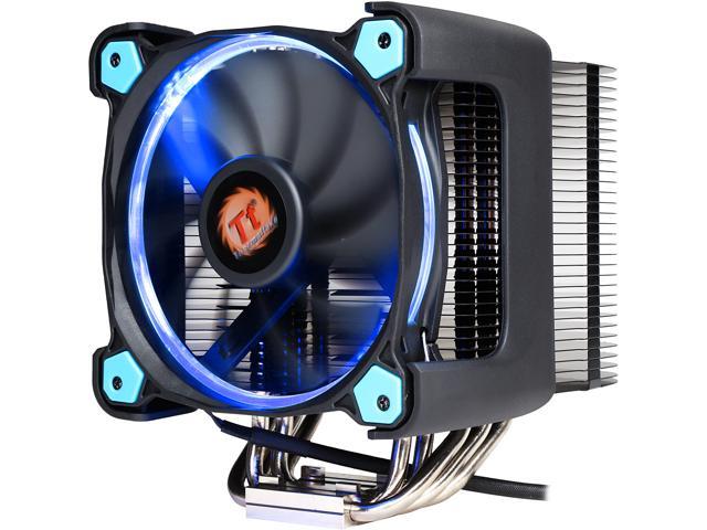 Thermaltake CL-P021-CA12BU-A 120mm Hydraulic Riing Silent 12 Pro Blue LED 170W Intel/AMD PWM Fan Black CPU Cooler