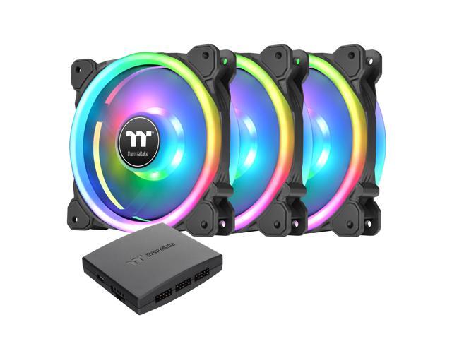 Thermaltake SWAFAN 14 RGB Radiator Fan TT Premium Edition 3 Pack, Swappable Fan Blade Design, Customizable air flow direction, 2000 RPM, CL-F138-PL14SW-A