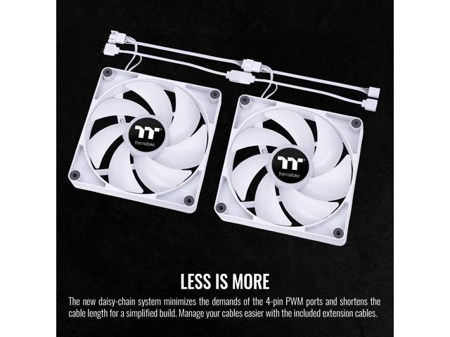 Thermaltake CT140 ARGB Sync PC Cooling Fan White (2-Fan Pack), 5V ...