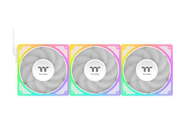 Thermaltake Toughfan EX 120 ARGB Sync; 120mm; PWM 500~2000 RPM; MagForce 2.0; 2.86mm-H2O Static Pressure; Airflow 59.34 CFM; Hydraulic Bearing; 5V 3-Pin Motherboard Sync; 3-Pack; White; CL-F211-PL12SW