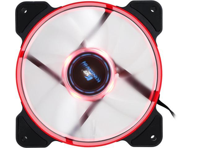 KINGWIN XFR-012LBR-PWM Red LED PWM case fan, 120 x 120 x 25 mm long life bearing