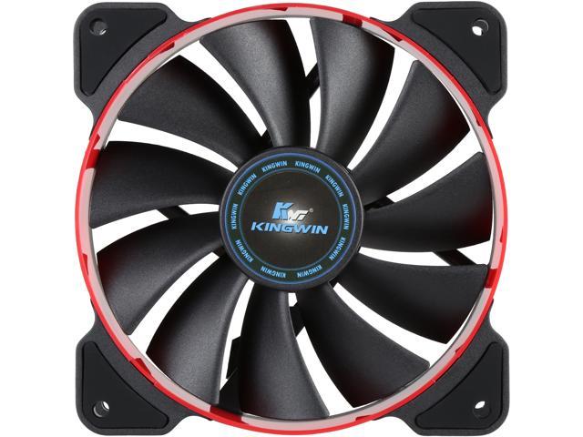 KINGWIN XF-012LBR-PWM PWM case fan with Red cilcle frame, 120 x 120 x 25 mm long life bearing