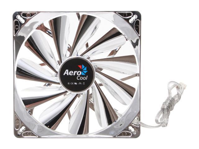 AeroCool Streamliner-Silver 140mm Blue LED Case Cooling Fan 