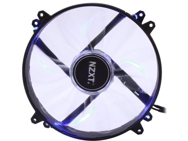 NZXT RF-FZ20S-U1 200 mm Blue LED True 200mm Wide Blue LED Fan with Sleeved-Cable