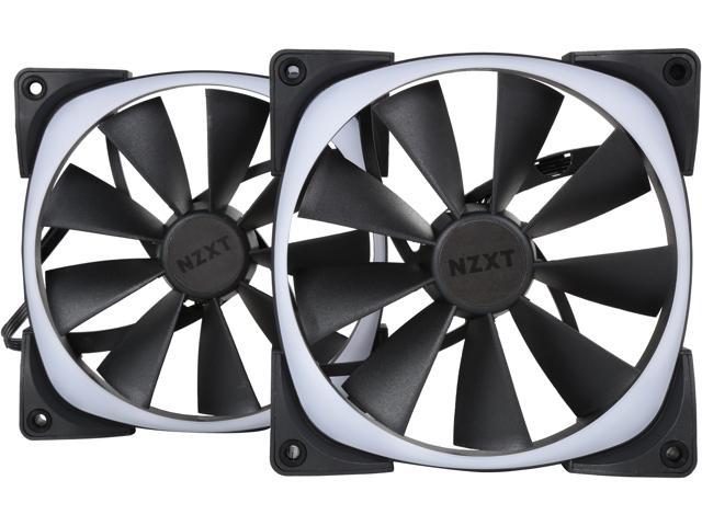 Nzxt Rf Ar140 C1 140mm Rgb Led Aer Rgb140 Hue 2 X Advanced Rgb Led Pwm Fan With Hue Controller Newegg Com