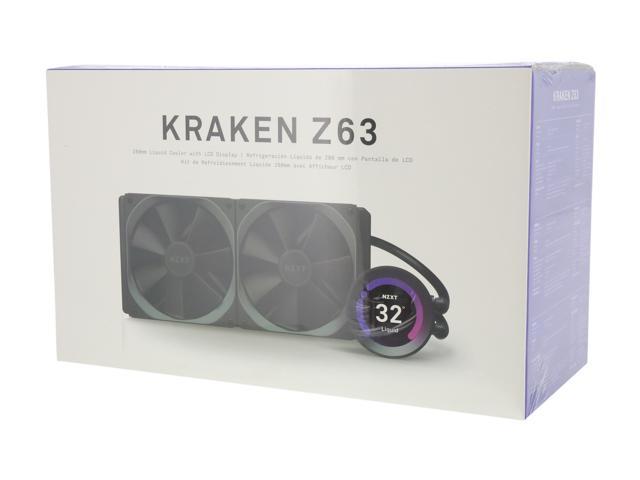 Nzxt Kraken Z Series Z63 280mm Rl Krz63 01 Aio Rgb Cpu Liquid Cooler Customizable Lcd Display Improved Pump Powered By Cam V4 Rgb Connector Aer P