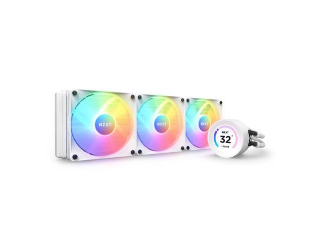 NZXT Kraken Elite RGB 360mm - RL-KR36E-W1 – RGB AIO CPU Liquid Cooler –  Customizable LCD Display - 3 x F120RGB Core Fans Radiator Fans White LGA  1700