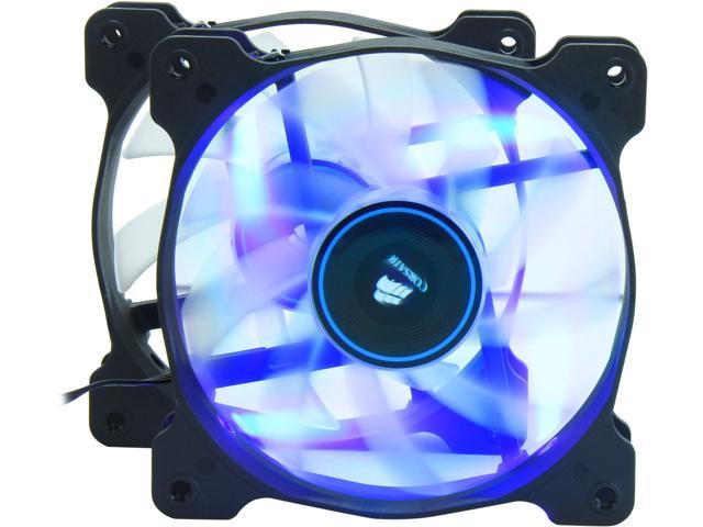 Corsair Air Series AF120 LED 120mm Quiet Edition High Airflow Fan Twin Pack - Blue (CO-9050016-BLED)