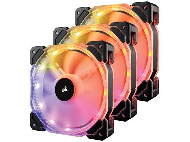 Corsair HD Series, HD120 RGB LED, 120mm High Performance Individually Addressable RGB LED PWM Case Fan (CO-9050067-WW) 3-pack