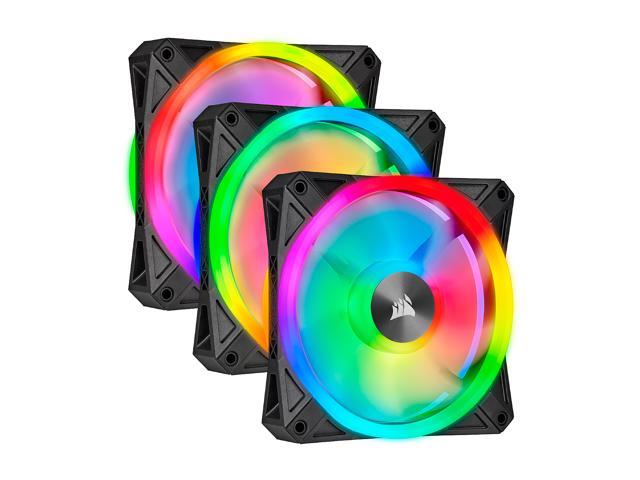 CORSAIR QL Series, iCUE QL120 RGB, 120mm RGB LED Fan, Triple Pack with Lighting Node CORE, CO-9050098-WW