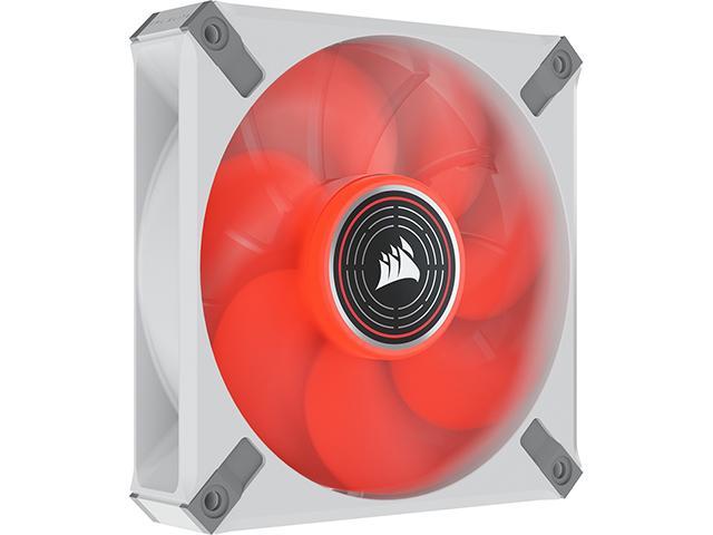 CORSAIR ML120 LED ELITE Red Premium 120mm PWM Magnetic Levitation Fan - White