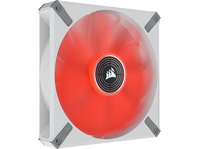 CORSAIR ML140 LED ELITE Red Premium 140mm PWM Magnetic Levitation Fan - White