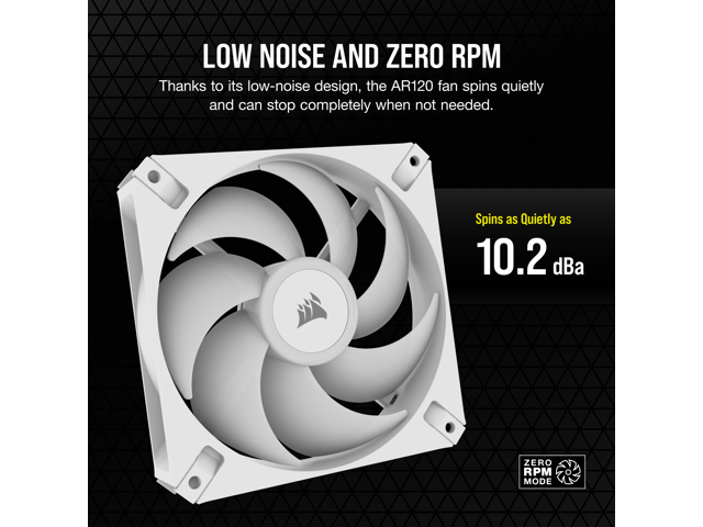 CORSAIR AR120 RGB White 120mm ARGB-compatible Fan, Triple Pack - Newegg.com