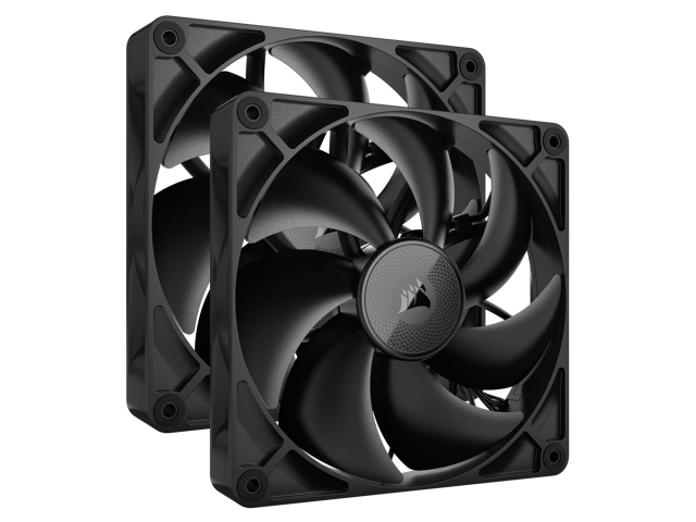 CORSAIR iCUE Link RX140 140mm PWM Fans with iCUE Link System Hub - Magnetic Dome Bearing - Dual Pack - Black