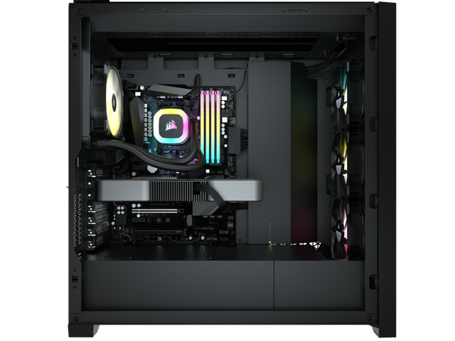 CORSAIR H55 RGB Liquid CPU Cooler, 120mm Radiator, SP120 RGB ELITE PWM ...