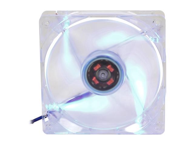 Rosewill RFX-120BL - 120mm Computer Case Cooling Fan - Transparent Frame with Blue LED Lights, 2-Ball Bearing, Silent, 2 Rotation Speeds with PWM Control