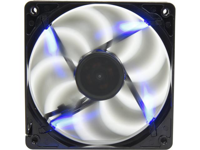 Rosewill 120mm Computer Case Fan (Case Cooling Fan) - Black Frame & 4 Blue LEDs, Silent Fan with Fluid Dynamic Bearing; RABL-131209B