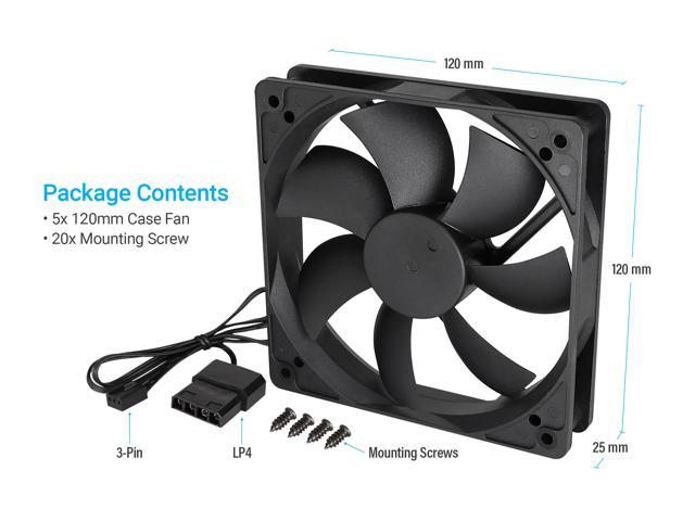Rosewill 120mm Case 5-Pack, Life Bearing Comp | www.rosewill.com
