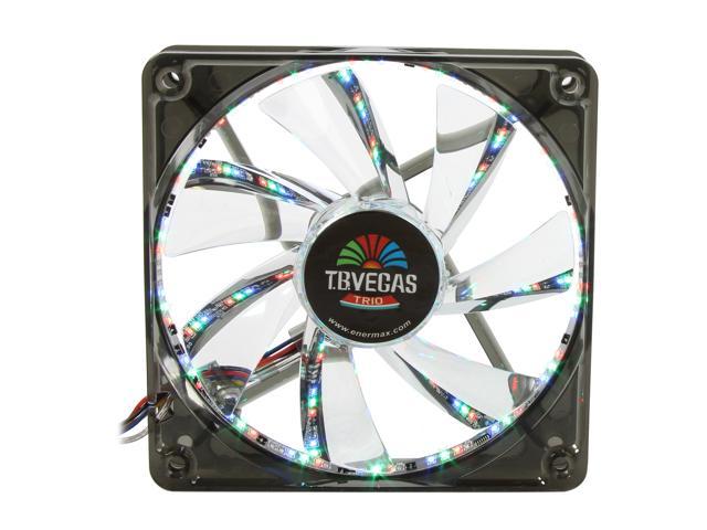 ENERMAX T.B. Vegas Trio UCTVT12P Blue / Red / Green LED Case Fan with Changeable Modes PWM Function