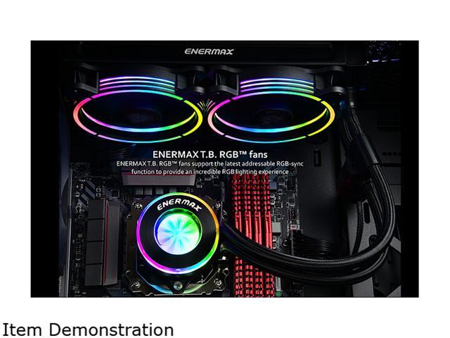 Enermax LIQFUSION 240, Addressable RGB All-in-one CPU Liquid Cooler for AM4  / LGA 1700/1200/1151, 240mm Radiator, Patented Flow Indicator Design, T.B. 