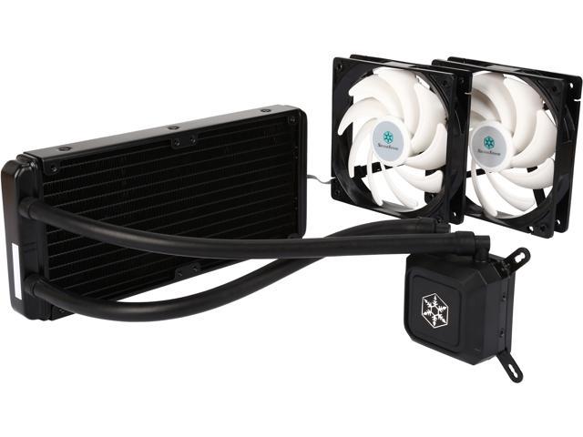 SILVERSTONE TD02-LITE Durable High-Performance All-In-One Liquid CPU Cooler with Dual Adjustable 120mm PWM Fans