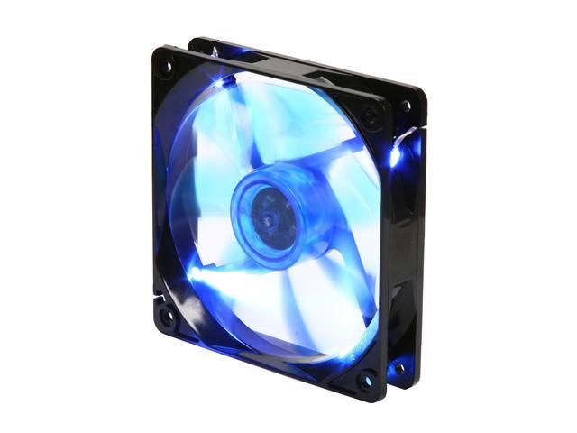 APEVIA  CF12SL-BBL  120mm UV blue LED fan w/3-pin and 4-pin connectors and black grill